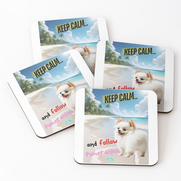 Item preview, Cute Pomeranian for You to Follow and Keep Calm designed and sold by FreeStyleTrend.
