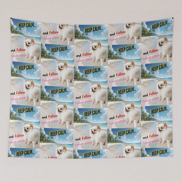 Item preview, Cute Pomeranian for You to Follow and Keep Calm designed and sold by FreeStyleTrend.