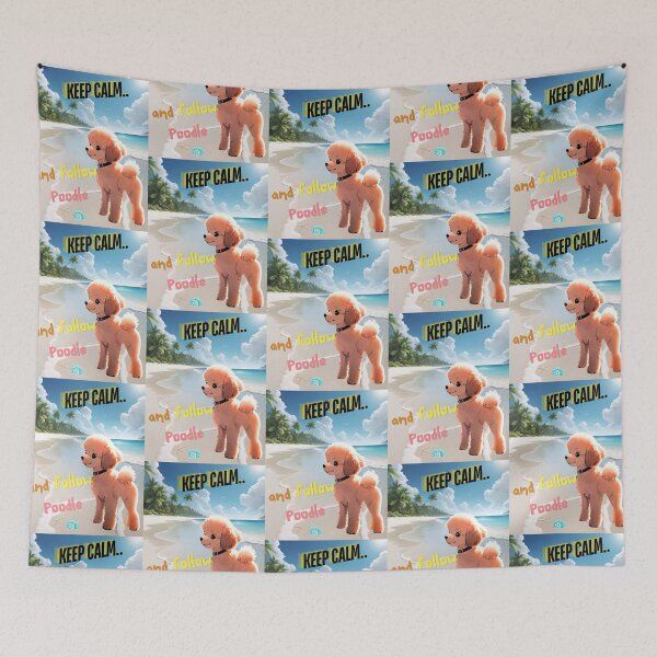 Item preview, Cute Poodle for You to Follow and Keep Calm designed and sold by FreeStyleTrend.
