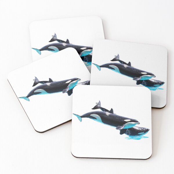 Item preview, Malia and Nalani orcas breaching  designed and sold by Sugargrim3.