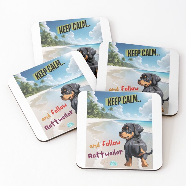 Item preview, Cute Rottweiler for You to Follow and Keep Calm designed and sold by FreeStyleTrend.