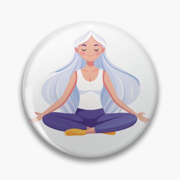 Item preview, Girl Meditating in Lotus Pose designed and sold by natalielaf.