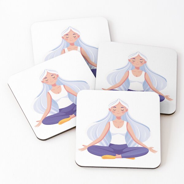 Item preview, Girl Meditating in Lotus Pose designed and sold by natalielaf.