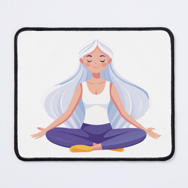 Item preview, Girl Meditating in Lotus Pose designed and sold by natalielaf.