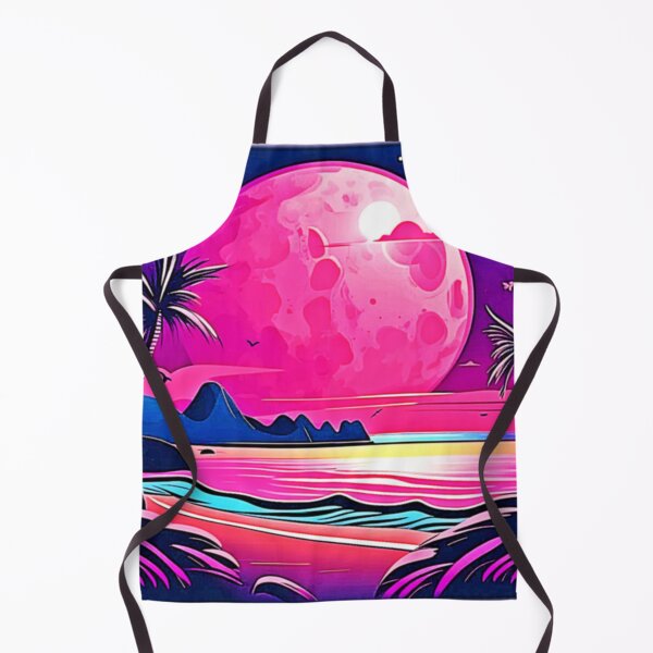Item preview, Pink Moon Beachscape Art designed and sold by Health And Fitness Posts e-Store.