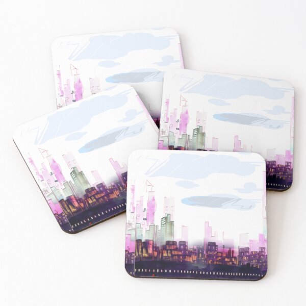 Item preview, Digital Watercolor Sky Cloud Curtains designed and sold by TriForceDesign.