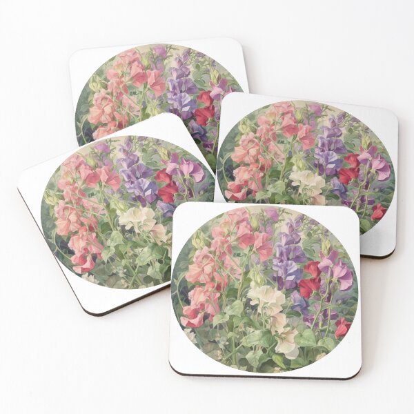 Item preview, Art Nouveau Inspired Sweet Pea Flowers designed and sold by DarlaEdnaFleur.