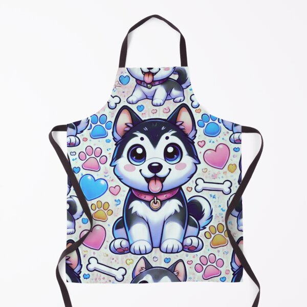 Item preview, Kawaii Husky Dog Pattern designed and sold by CritterManiaUK.