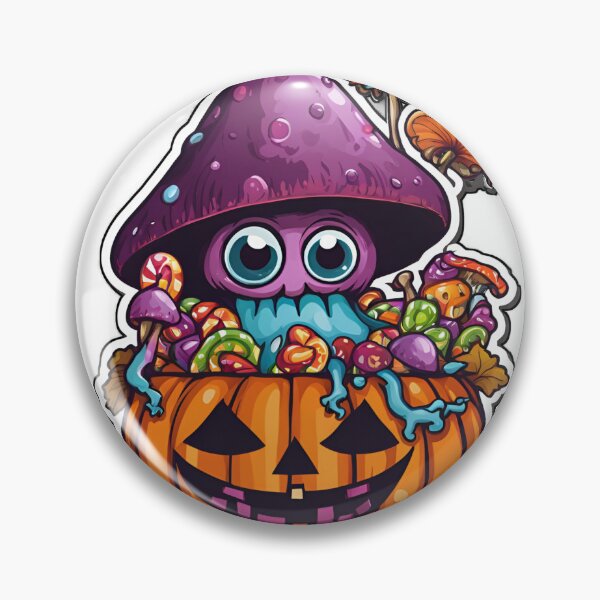 Aperçu de l'œuvre Champignon monstre d'Halloween en citrouille  créée et vendue par Memetrending.
