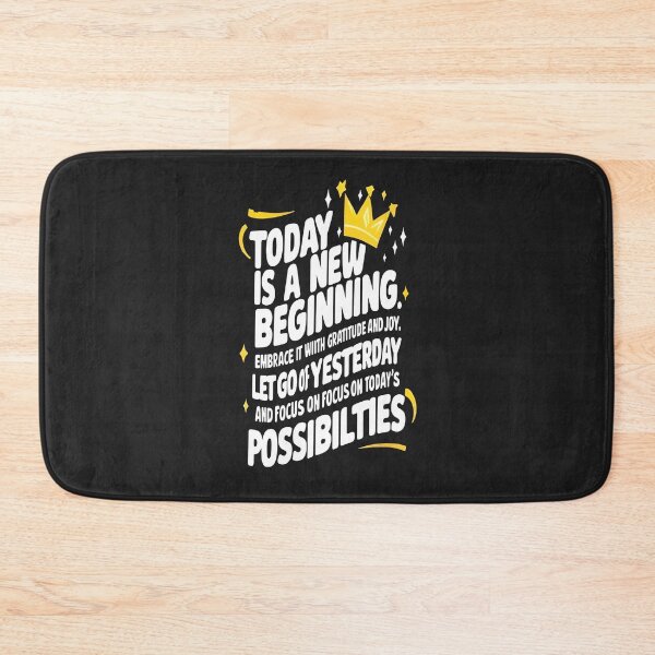 Item preview, Today is a new beginning. Embrace it with gratitude and joy Let go of yesterday and focus on focus today's possibilities daily mantra designed and sold by Modesigny.