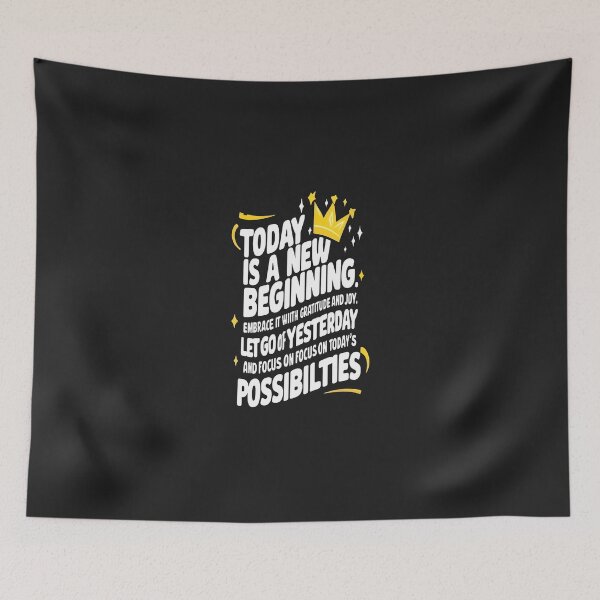 Item preview, Today is a new beginning. Embrace it with gratitude and joy Let go of yesterday and focus on focus today's possibilities daily mantra designed and sold by Modesigny.