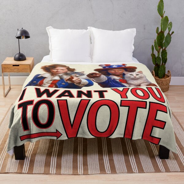 Item preview, I WANT YOU TO VOTE (Cat Ladies) designed and sold by Peregrinus Creative.