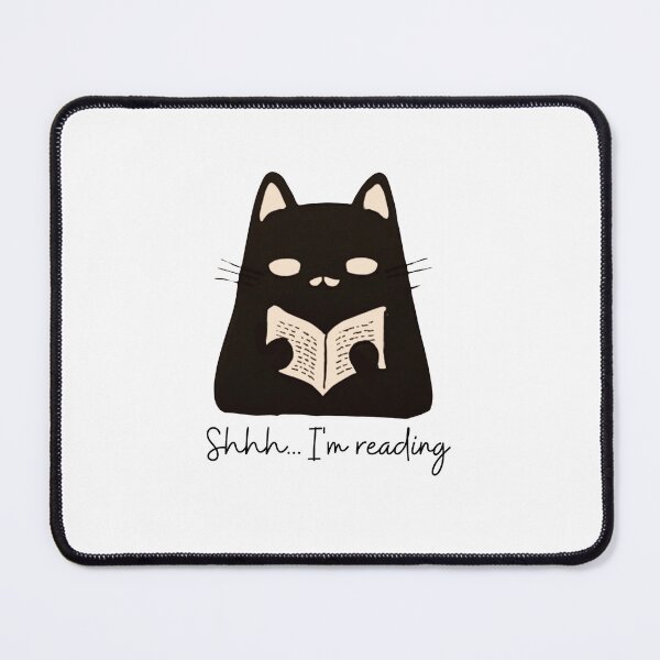 Item preview, Grumpy black cat. Shhh I'm reading designed and sold by Invisible-Cult.