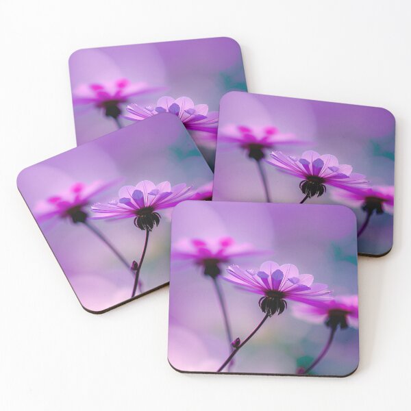 Item preview, Closeup of Three Purple Flowers designed and sold by rowanlafolle.