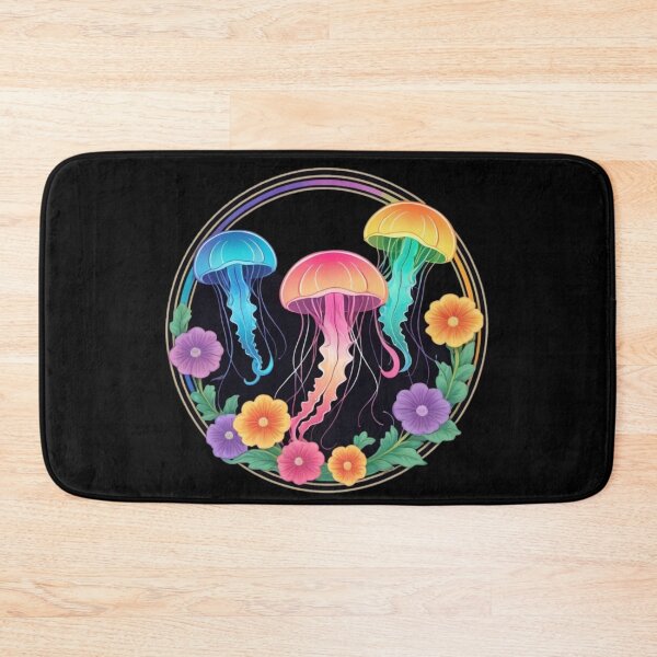 Item preview, Vibrant Jellyfish Vibes with Flowers designed and sold by RedStacks.