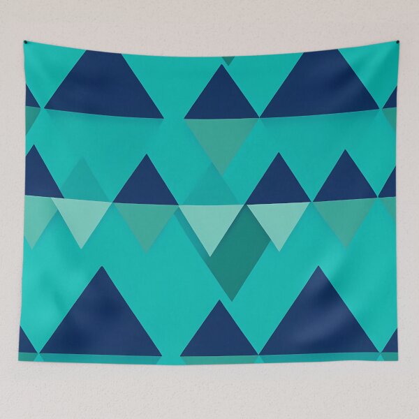 Item preview, Blue and Green Triangles Pattern designed and sold by Pixevol.