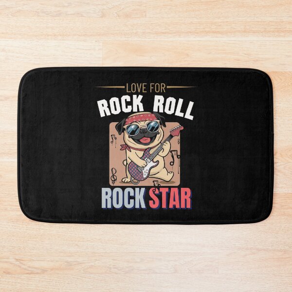 Item preview, Love for rock roll, rock star, rocker pug designed and sold by antcpjr682.