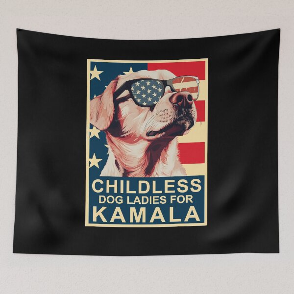 Item preview, Childless Dog Lady Kamala Shirt, Ladies for Kamala Harris President 2024  designed and sold by trendyzcom.
