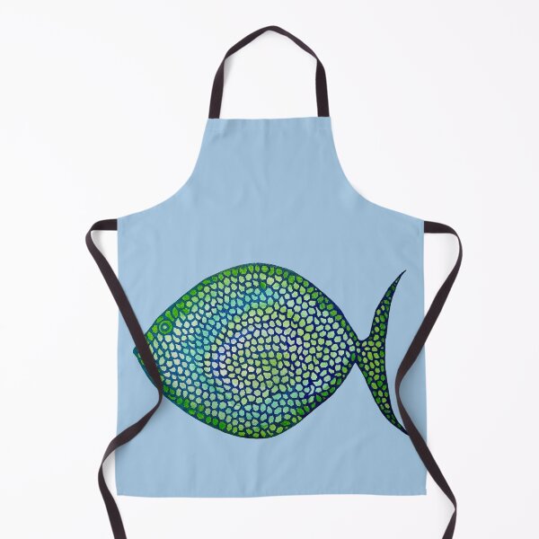 Item preview, Green Fish with Blue Swirls designed and sold by KakiDimock.