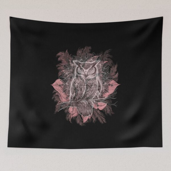 Item preview, Ornate Owl in Floral Setting designed and sold by RedTamah.