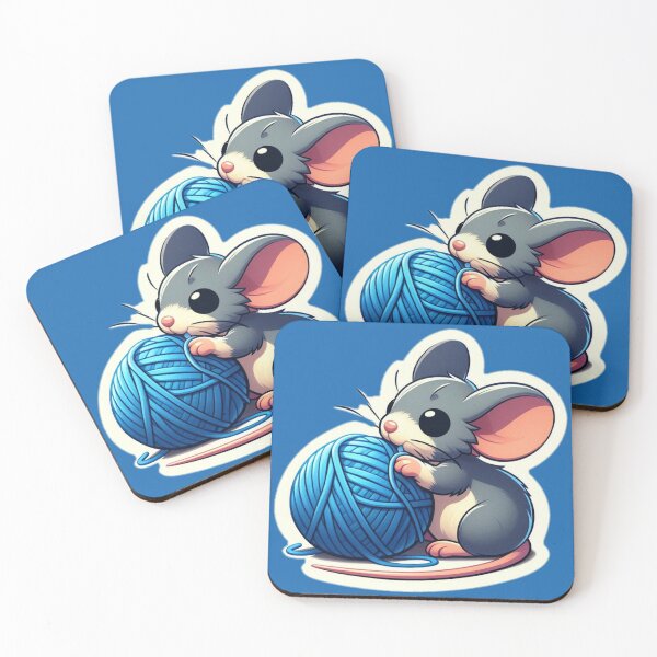 Item preview, Mouse playing with ball of wool designed and sold by Arleven.