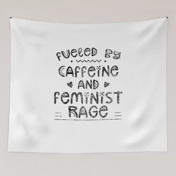 Aperçu de l'œuvre Alimenté par le café et la rage féministe Café Féministes Féminisme créée et vendue par Creatiforge.