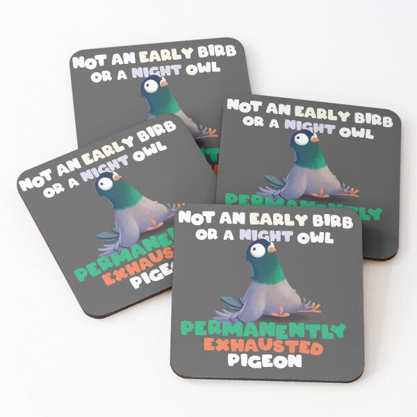 Item preview, Permanently Exhausted Pigeon designed and sold by BirdPeppers.