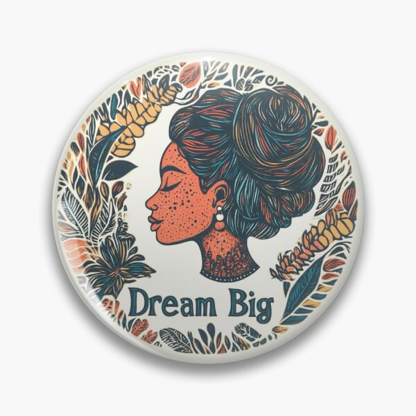 Item preview, Dream Big Floral Woman Art Sticker designed and sold by MindFulStudios.