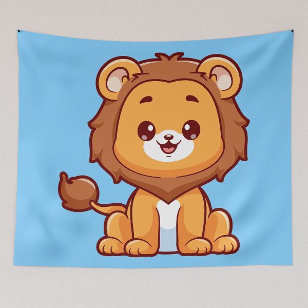 Item preview, Cute Lion Sitting Cartoon Vector Icon Illustration designed and sold by hjian8219.