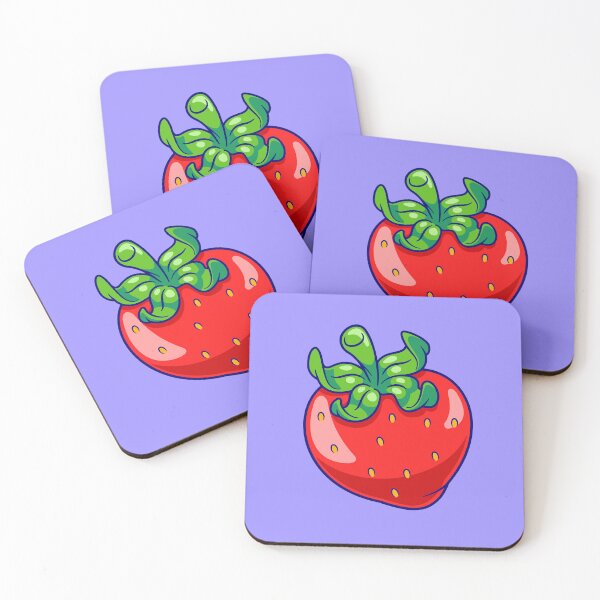 Item preview, Floating Strawberry Cartoon Vector Icon Illustration designed and sold by hjian8219.
