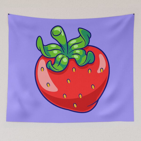 Item preview, Floating Strawberry Cartoon Vector Icon Illustration designed and sold by hjian8219.