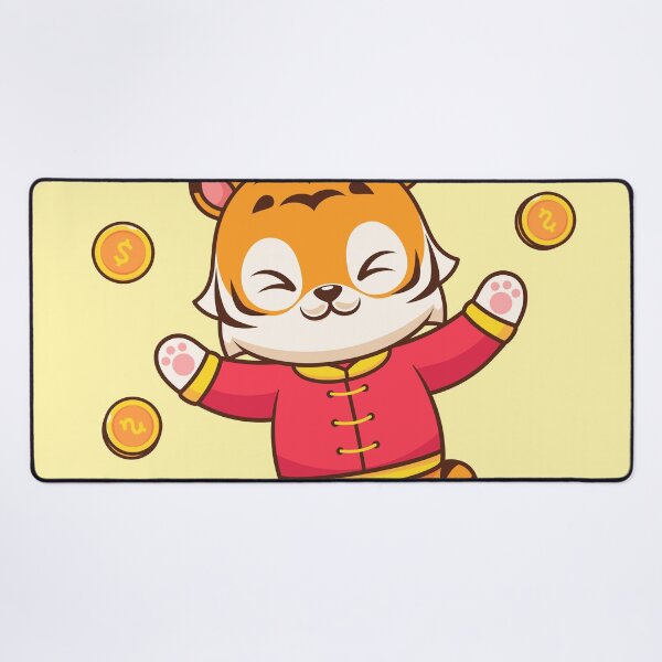 Item preview, Cute Chinese Tiger Holding Gold Coin Cartoon Vector Icon Illustration designed and sold by hjian8219.