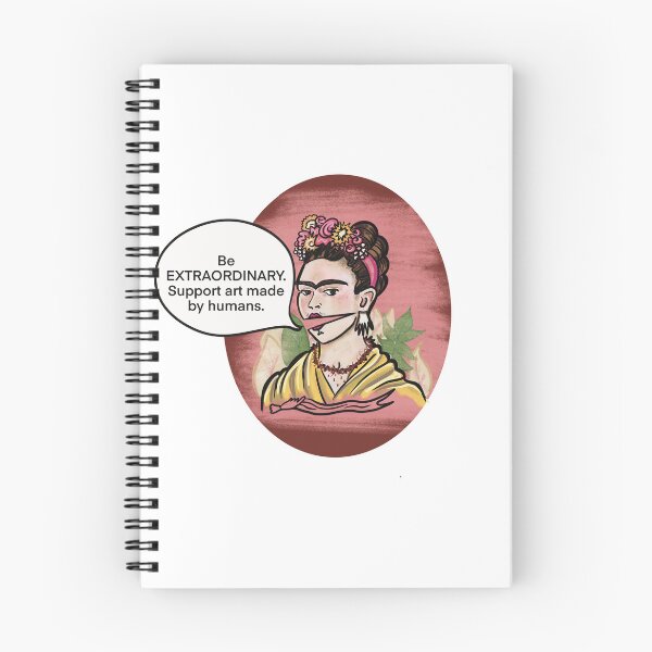 Item preview, Frida Prefers Art Made By Humans designed and sold by Bri Rogerson.