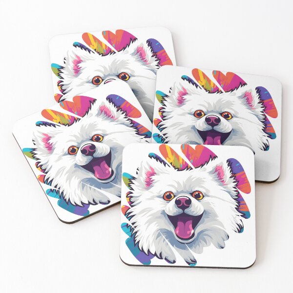 Item preview, White Pomeranian Pop Art T-Shirt | Vibrant Pomeranian Dog Lover designed and sold by Tee Nook.