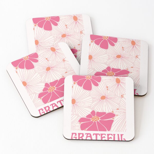 Item preview, Grateful for Every Little Thing Retro Pink Flowers designed and sold by amyshira7.