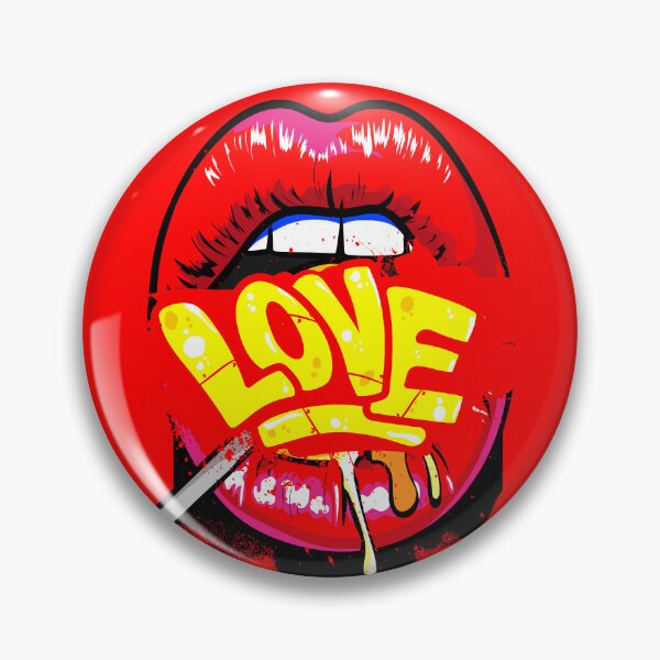 Item preview, Sweet Affection. Lips Cradling a 'Love' Lollipop designed and sold by DonVivaldo.