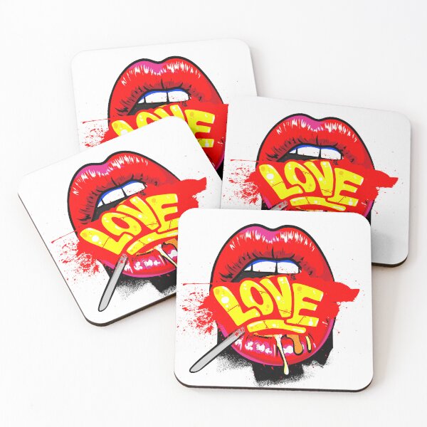 Item preview, Sweet Affection. Lips Cradling a 'Love' Lollipop designed and sold by DonVivaldo.