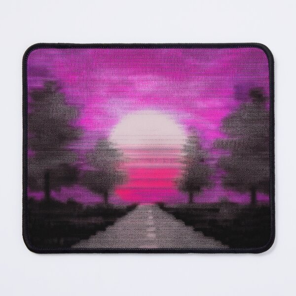 Item preview, Festival atmosphere - a psychedelic path through the forest, bathed in the setting sun - shades of magenta and black. designed and sold by My-fake-places.