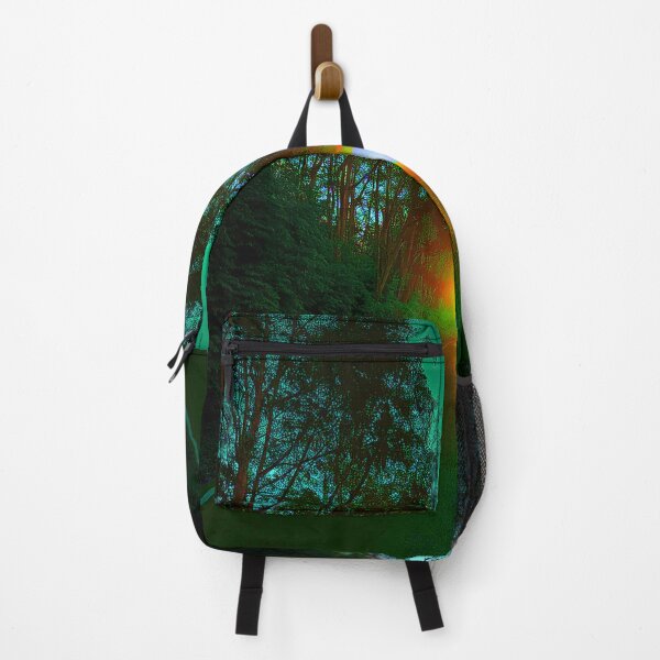 Item preview, Festival atmosphere - a psychedelic path through the forest, bathed in the setting sun - shades of green and black. designed and sold by My-fake-places.