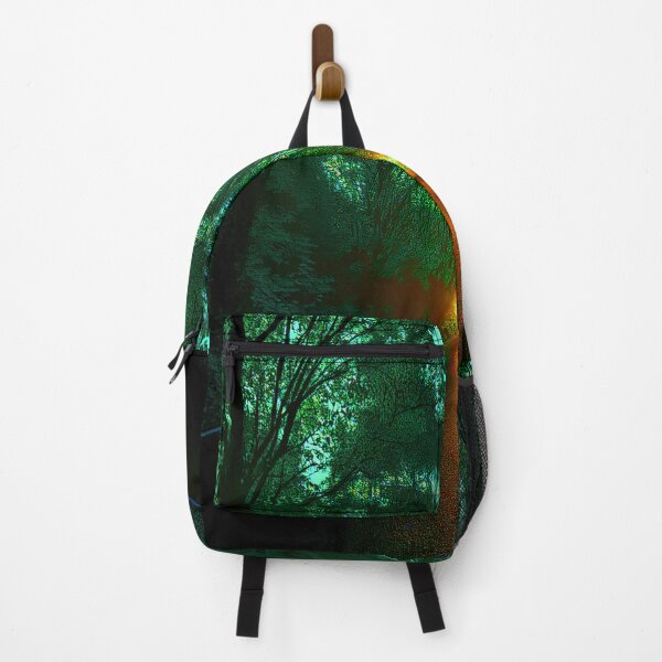 Item preview, Festival atmosphere - a psychedelic path through the forest, bathed in the setting sun - shades of green and black. designed and sold by My-fake-places.