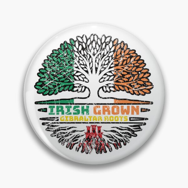 Item preview, Gibraltar Gibraltarian Irish Ireland Tree Roots Flag designed and sold by FlagX.