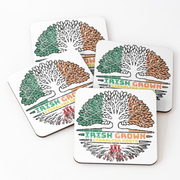 Item preview, Gibraltar Gibraltarian Irish Ireland Tree Roots Flag designed and sold by FlagX.