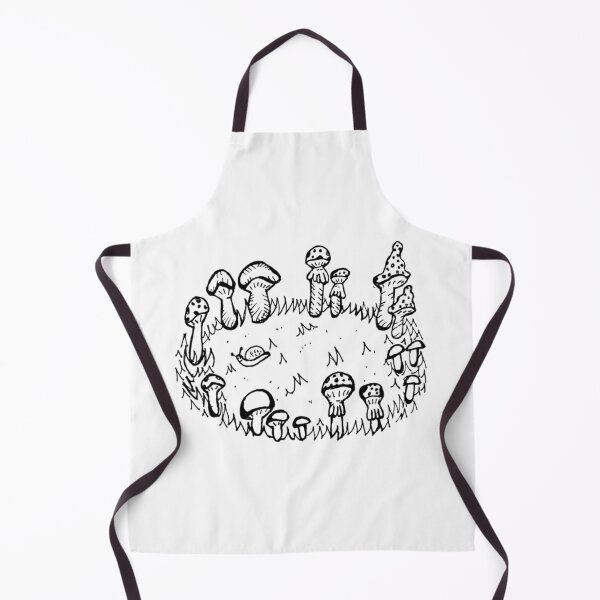 Item preview, Grayscale Fairy Mushroom Circle Tattoo Style designed and sold by KayTurtless.