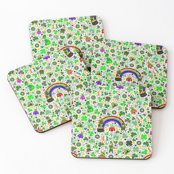 Item preview, Saint Patrick's Day Leprechauns, Shamrocks, 4-Leaf Clovers, Rainbows, Mushrooms, and Gold Coins designed and sold by GreenCarbon2112.