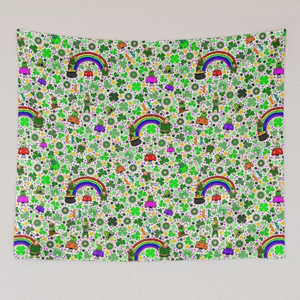 Artikelvorschau, Kobolde, Kleeblätter, vierblättrige Kleeblätter, Regenbögen, Pilze und Goldmünzen zum St. Patrick's Day entworfen und verkauft von GreenCarbon2112.