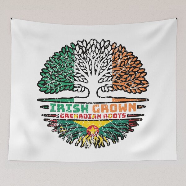 Item preview, Grenada Grenadian Irish Ireland Tree Roots Flag designed and sold by FlagX.