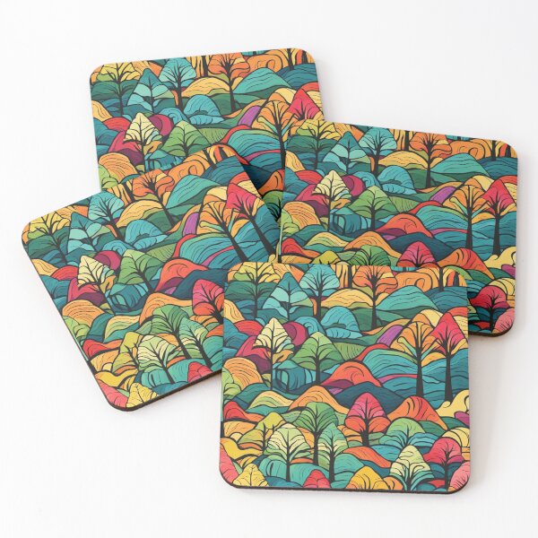 Item preview, Abstract Colorful Forest Pattern designed and sold by calibrit.