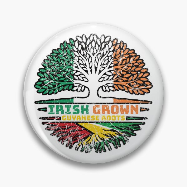 Item preview, Guyana Guyanese Irish Ireland Tree Roots Flag designed and sold by FlagX.