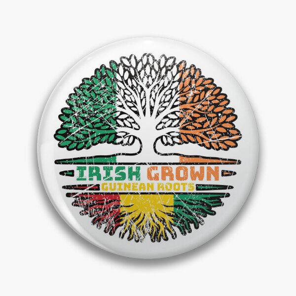 Item preview, Guinea Guinean Irish Ireland Tree Roots Flag designed and sold by FlagX.