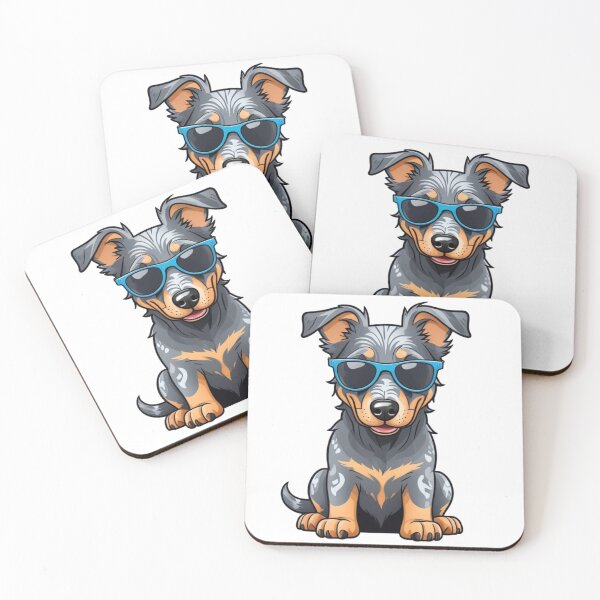 Item preview, Blue Merle Beauceron Puppy Wearing Sunglasses designed and sold by TheAnimalZ00.
